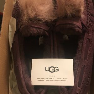 Ugg Dakota Pom Purple slippers